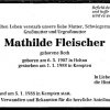 Roth Mathilde 1907-1988 Todesanzeige